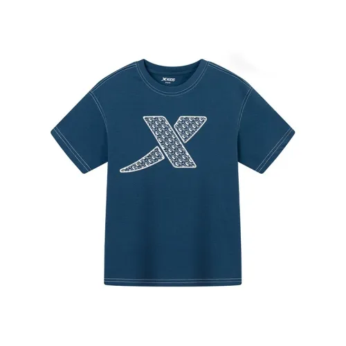 XTEP T-Shirt SS25 Imperial Blue Teenagers
