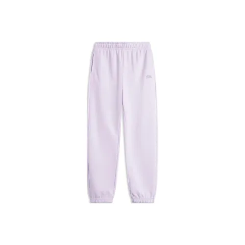 Детский LINING YOUNG Вязаные Тренировочные Штаны Sports Life Collection Светлый Элегантный Фиолетовый