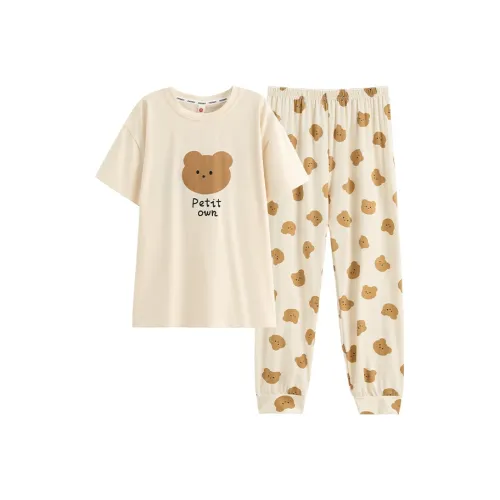 FENTENG Пижамный комплект Бежевый Абрикосовый Детский