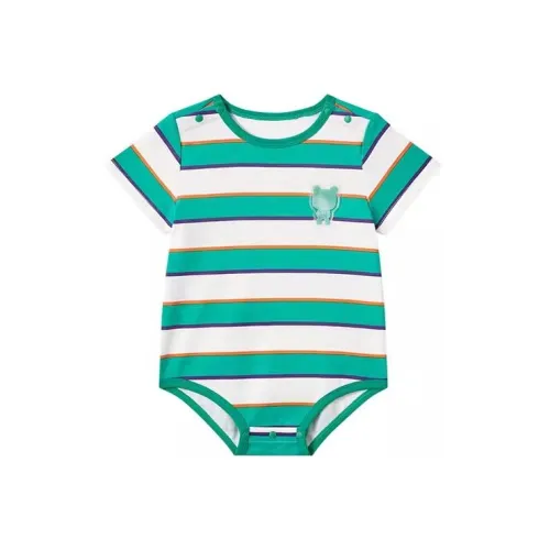 YeeHoO Комбинезон Зеленый Оранжевый Полосы Промежность Clam Стиль Младенец и Малыш