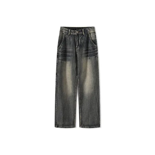 Michael Rock Винтажные синие унисекс джинсы