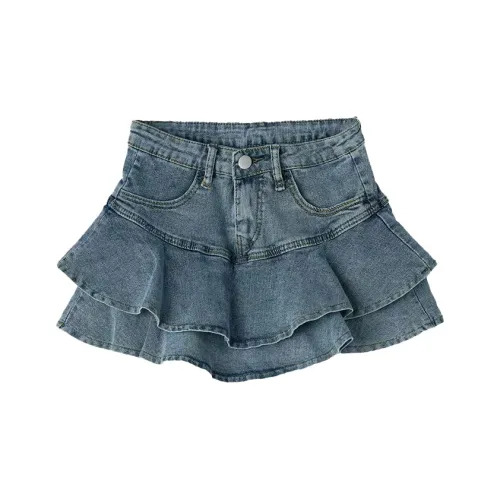 SCCREBEL OFFICIAL Джинсовые короткие юбки Женские Синий
