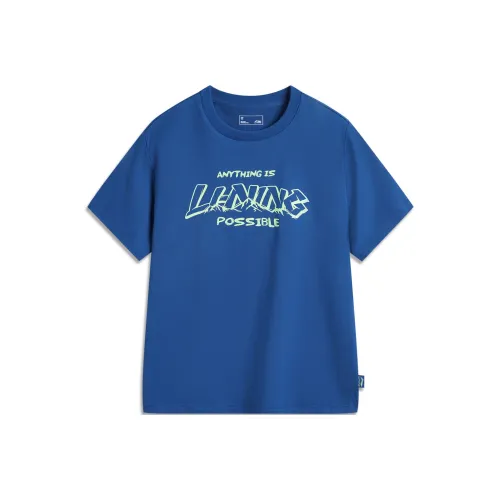 LINING YOUNG Sports Life Collection T-Shirt SS25 Mineral Blue Baby