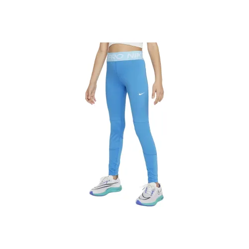 Nike Pro Dri FIT Леггинсы Детские Светлый Кине Синий