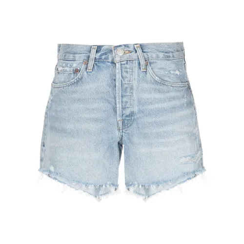 AGOLDE Джинсовые шорты Женские Светло-синие