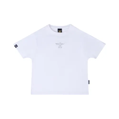 BOY JUNIOR T-рубашка Белый с принтом Серебряный для детей 3-7 лет