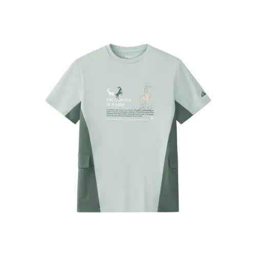 FILA KIDS T-рубашка Порт серый зеленый Подростки