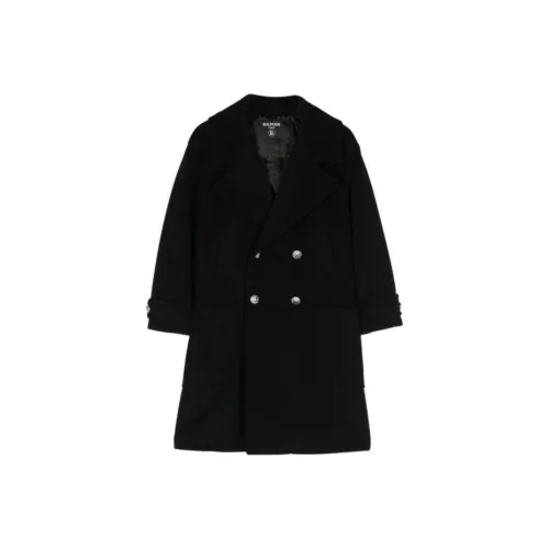 BALMAIN Черный Kids Шерстяное пальто