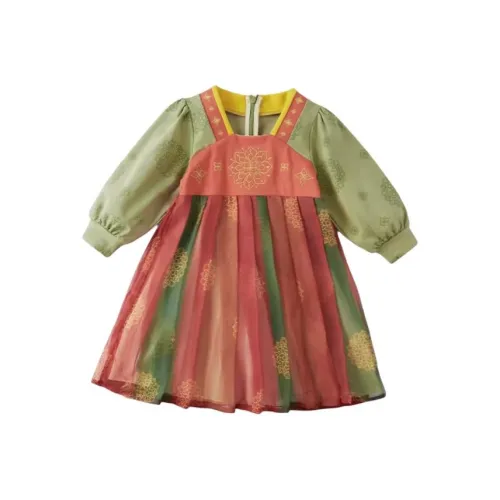 JELLYBABY Ханьфу Оранжевый Красный Детский