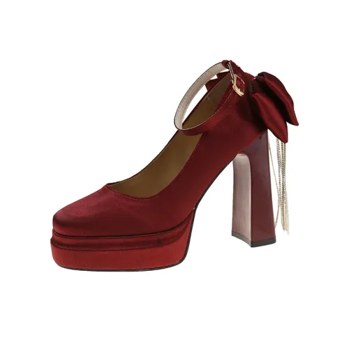 Dawei's House Грубый каблук Высокие каблуки Женские Набор в подарочной коробке