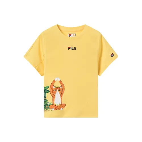 FILA KIDS x SHAUN THE SHEEP X pepeshimada T-рубашка Бледно-бананово-желтый Подростки