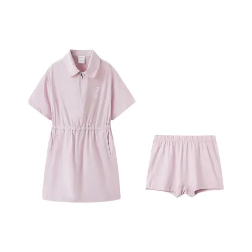 Asics Платье Urban Light Trend 2 предметный комплект 7007 серый розовый для детей 3-7 лет