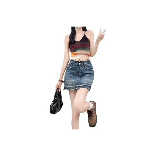 FOREVER 21 Джинсовые короткие юбки Женские