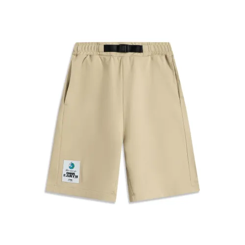 LINING YOUNG Спортивная серия Trends SS25 Шорты Дети 3-7 лет Молочно-хаки