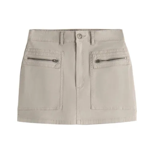 Abercrombie＆Fitch Карго Юбка Короткая Женская Серого цвета