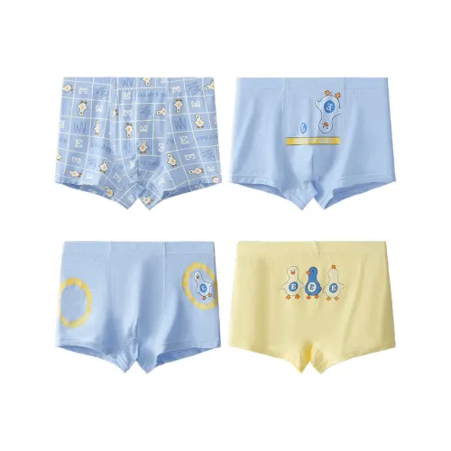 H YXIANG Нижнее белье Детское 4 шт Желтый Синий Ликующая Утка