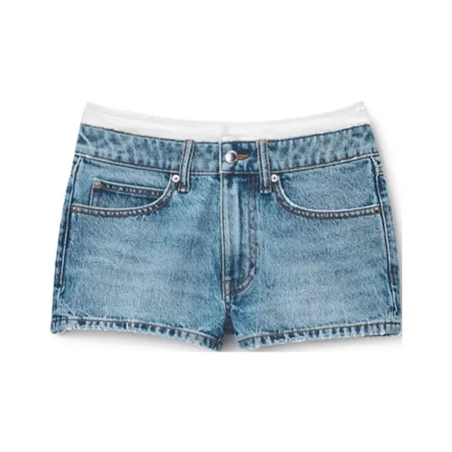 Alexander Wang FW24 Джинсовые шорты Женские Винтажный светлый Индиго