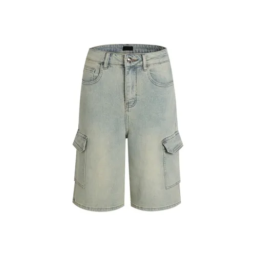 LIUREGALI Джинсовые шорты Женские Синий Желтый