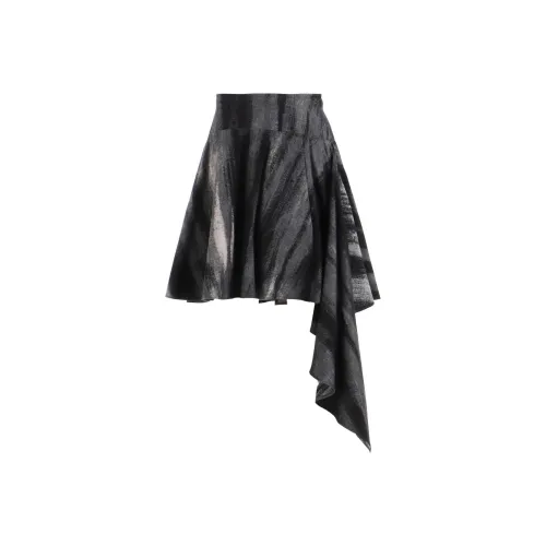 Yohji Yamamoto LIMI Feu SS25 Джинсовые короткие юбки Женские Черный