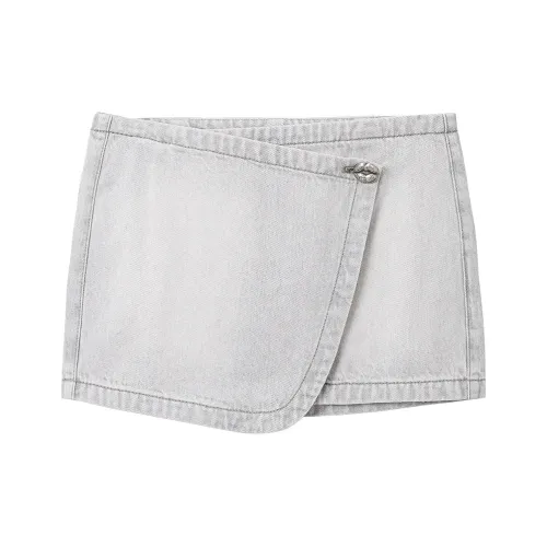 Miss Sixty Джинсовые короткие юбки Женские Светло-серый