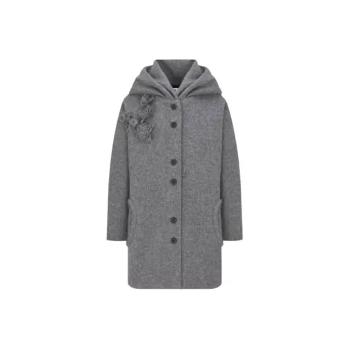 DIOR Серый Kids Шерстяное пальто