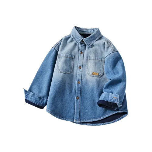 BOBDOG Школьный возраст Детские джинсовые рубашки