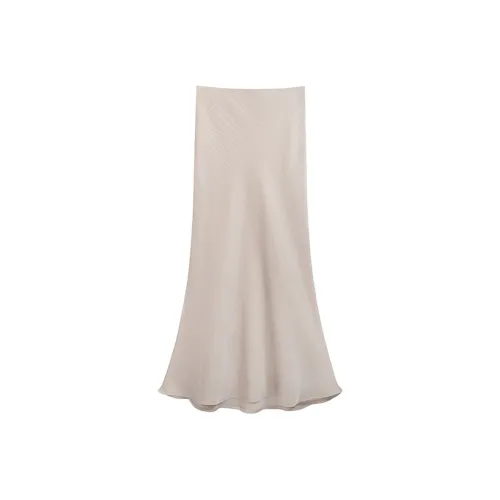 SNZX Абрикос Женские Повседневные Длинные Юбки