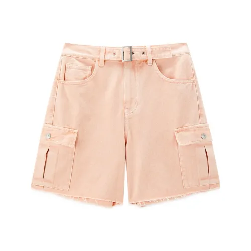 LEDIN Джинсовые шорты Женские Лосось Розовый