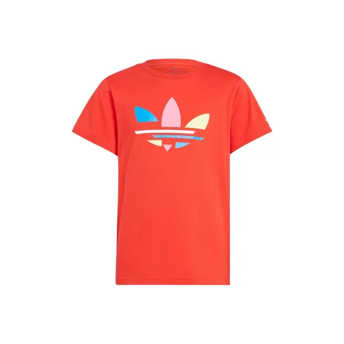 Adidas Originals T-Shirt Ярко-розовый Красный Флуоресцентный Подростки