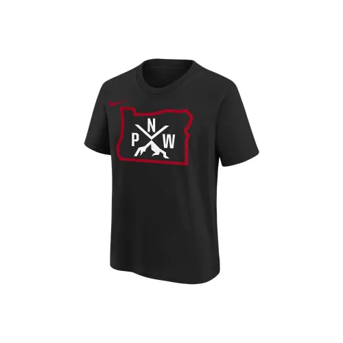Nike x NBA Portland Trail Blazers T-Shirt FW24 Essential Urban Edition Черный Подростки