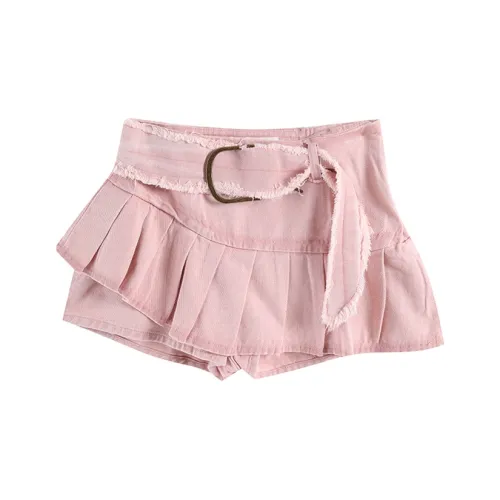 DEDY Джинсовые короткие юбки Женские Розовый