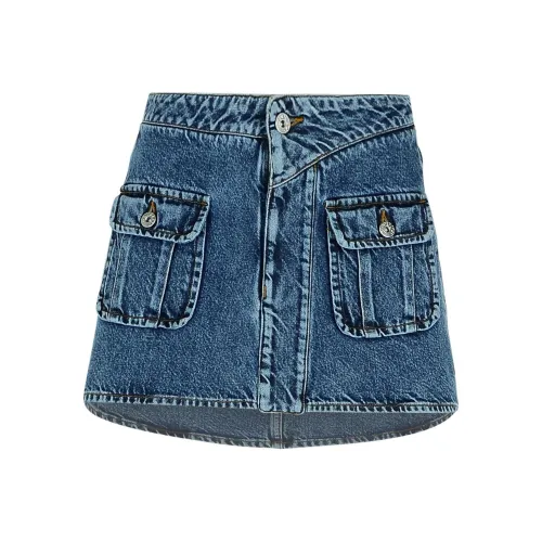 Джинсовые короткие юбки JW Anderson женские синие