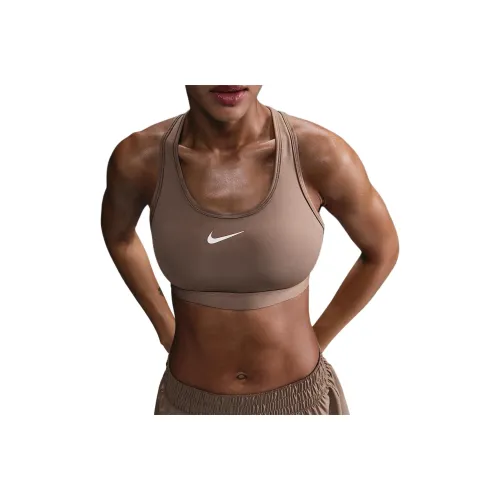 nike Swoosh Средняя поддержка Спортивное белье Женское Норково-коричневый