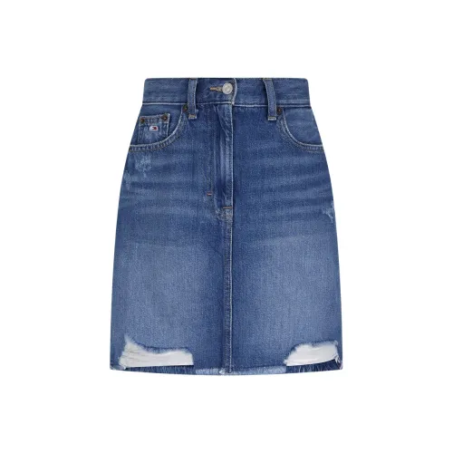 Tommy Hilfiger Джинсовые короткие юбки Женские Джинсовый синий 1BK
