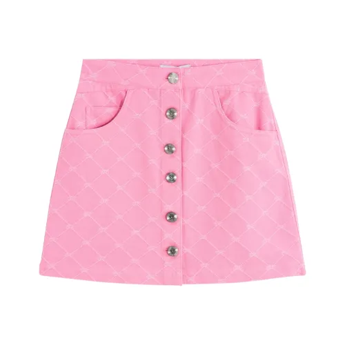 BEBE Джинсовые короткие юбки Женские Розовый