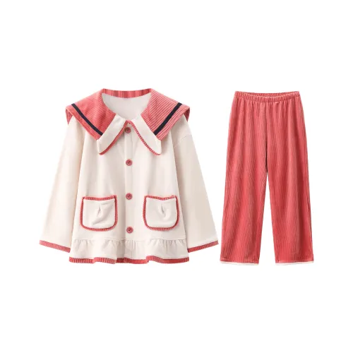 H YXIANG Пижама Комплект Детский Кардамоновый Красный