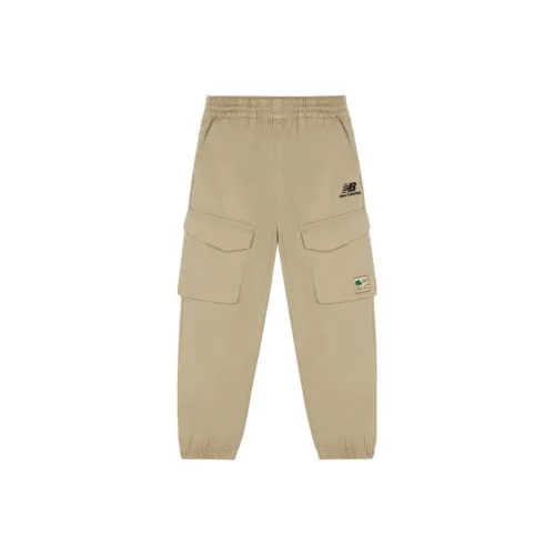 Детские New Balance совместные вязаные тренировочные штаны хаки