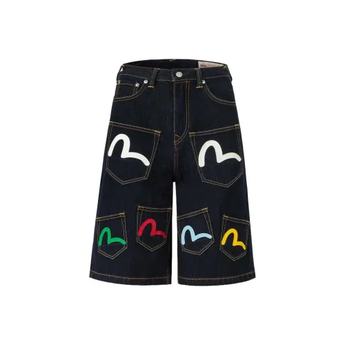 EVISU Джинсовые шорты Женские Джинсовый синий