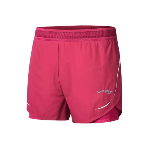 Saucony Сиреневый Красный Женские Спортивные Шорты