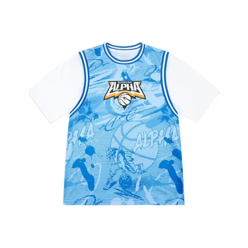 QIAODAN T-рубашка Каролина синий с принтом по всей поверхности