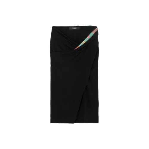 VERSACE Barocco Повседневный Длинный Юбка Женские Черный