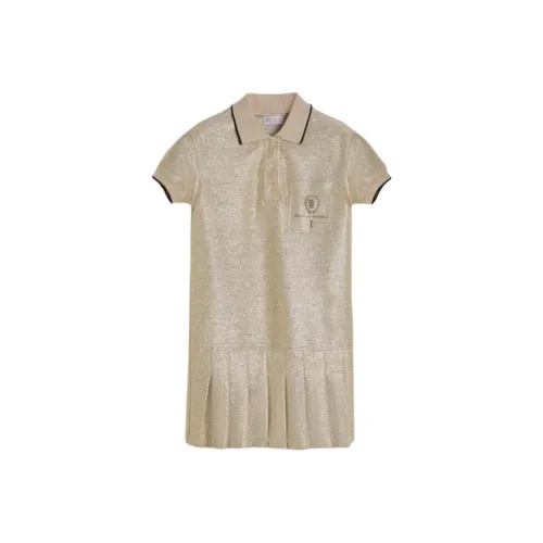BRUNELLO CUCINELLI SS24 Платье Детское Золотое