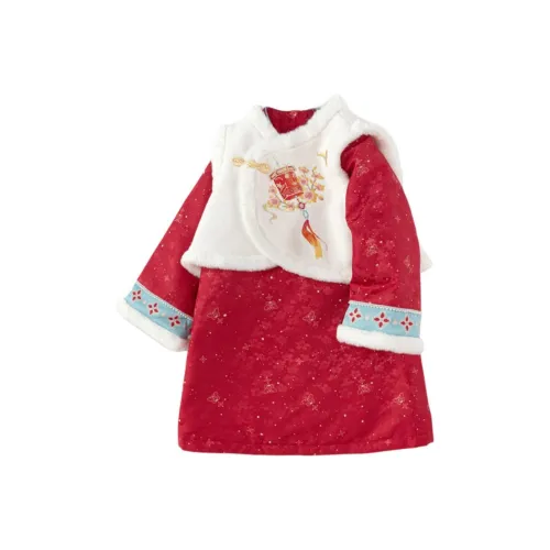 Balabala Детский Чэнсам Красный тон Дети 3-7 лет