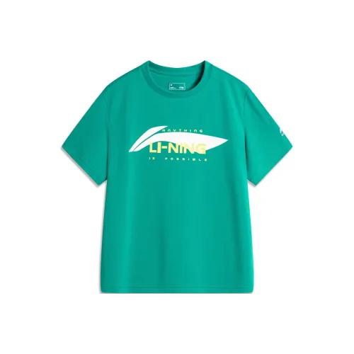 LINING YOUNG Sports Life Collection T-Shirt SS25 Sapphire Green Baby