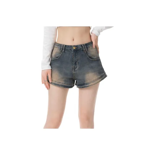 YEARNED Джинсовые шорты Женские Винтажный синий