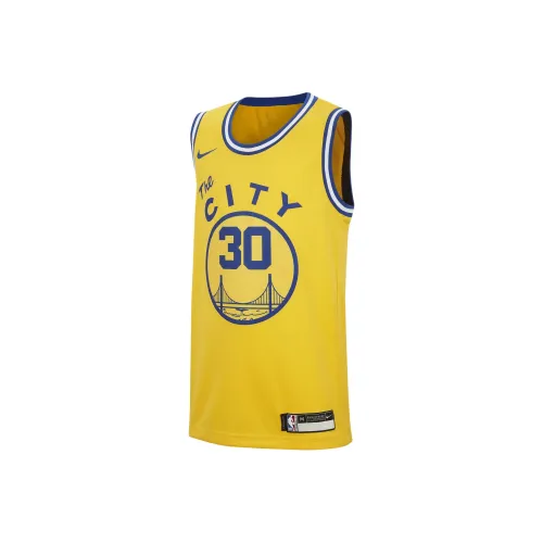 Nike x NBA Stephen Curry Golden State Warriors Icon Edition Детская баскетбольная майка Желтая Подростки