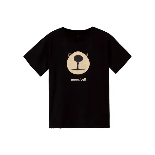 MONTBELL Черные Детские Рубашки T