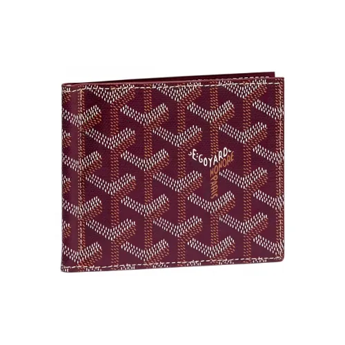 GOYARD Saint Thomas Холст и Кожа Кошелек Унисекс Бордовый