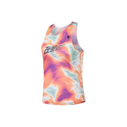 QIAODAN Feiying Бег Майка Женские Светящийся Апельсин С принтом