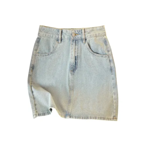 TOUCH Джинсовые короткие юбки Женские Светло-синие